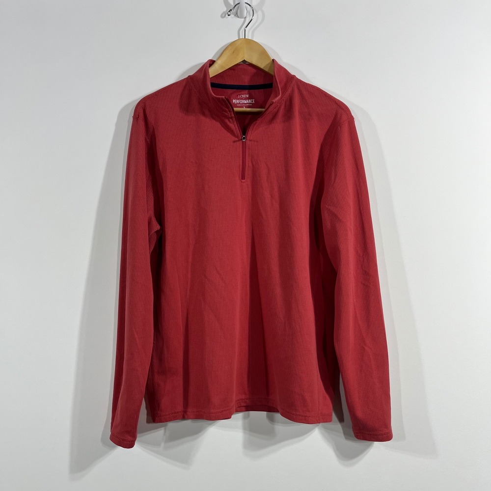 J.Crew Performance Preppy Quarter Zip Pullover Golf Mens Large Resort Tennis